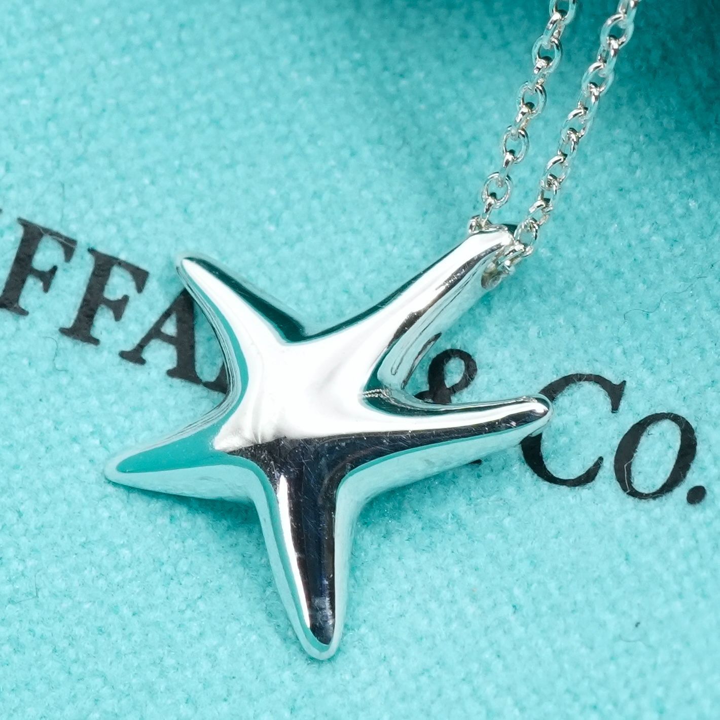 極美品 ティファニー スターフィッシュ ヒトデ ネックレス/25-2953 