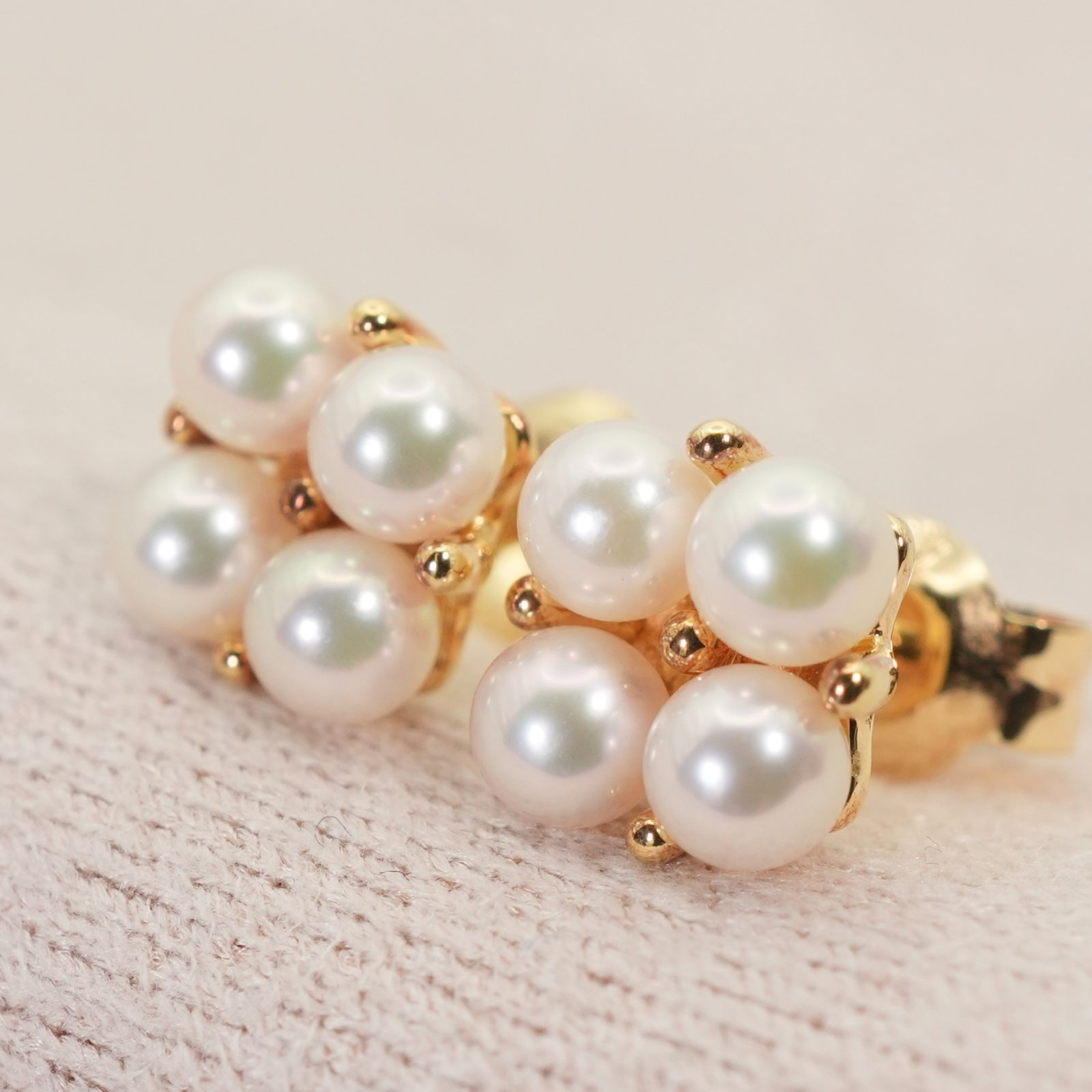 ミキモト ベビーパール K18 ピアス フラワー/25-3085 - メルカリ