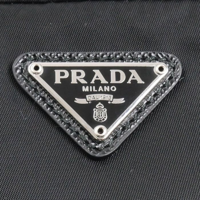 PRADA プラダ テスート トライアングルロゴ ポーチ ブラック 1NE175