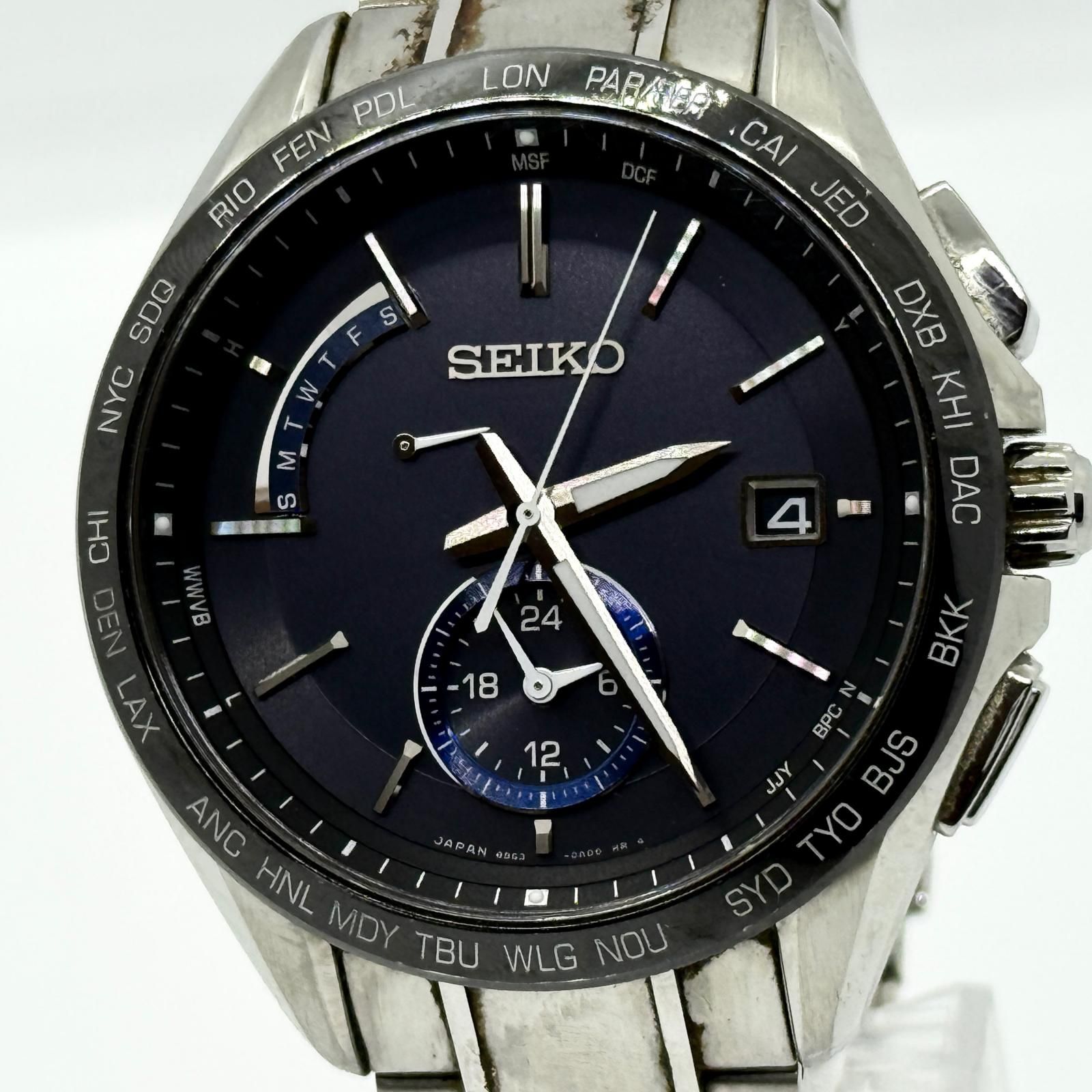 SEIKO セイコー ブライツ 8B63-0AB0 ブラック ソーラー メンズ 腕時計 