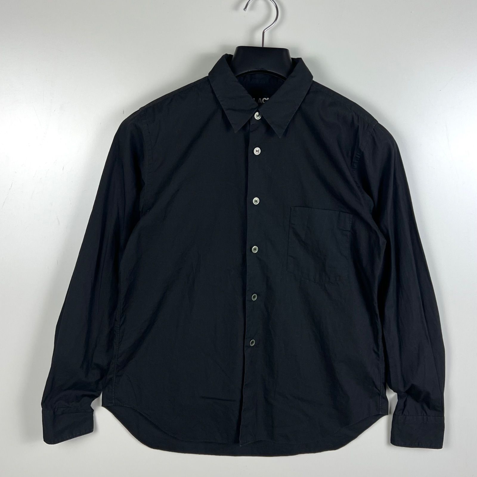 BLACK COMME des GARCONS CDG AD2018 archive plain L/S shirts S 1B 