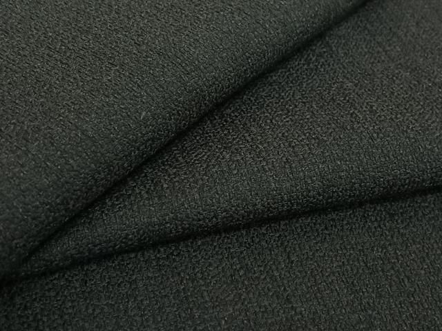 平和屋着物▽男性　紬　単衣　黒色　正絹　逸品　AABG8708jh