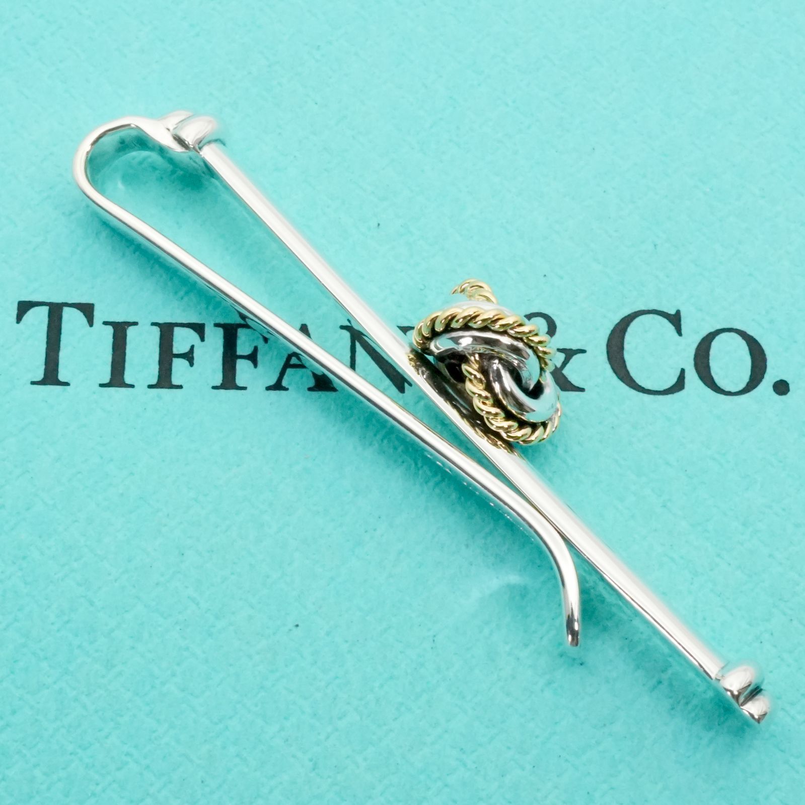 希少極美品 ティファニー ノット コンビ ネクタイピン/25-2256 - メルカリ