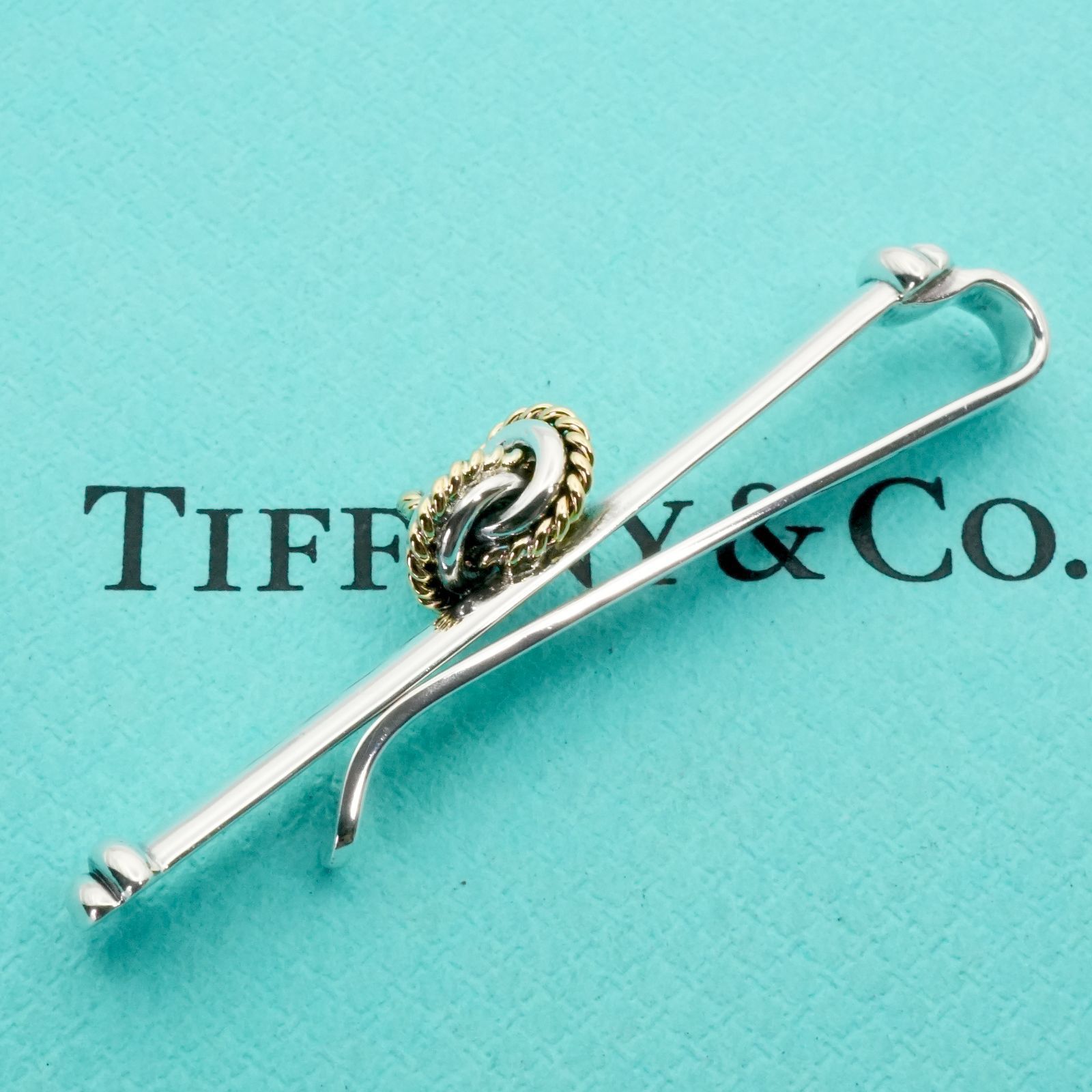 希少極美品 ティファニー ノット コンビ ネクタイピン/25-2256 - メルカリ