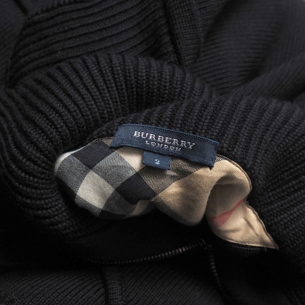 □美品□BURBERRY バーバリー ジャケット サイズ2 ニット トグルボタン