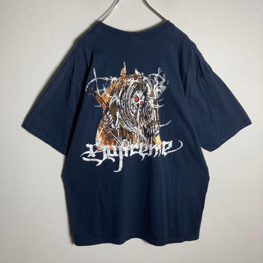 美品】SUPREME Tシャツ オールドイングリッシュ ロゴ 紺 XL - メルカリ