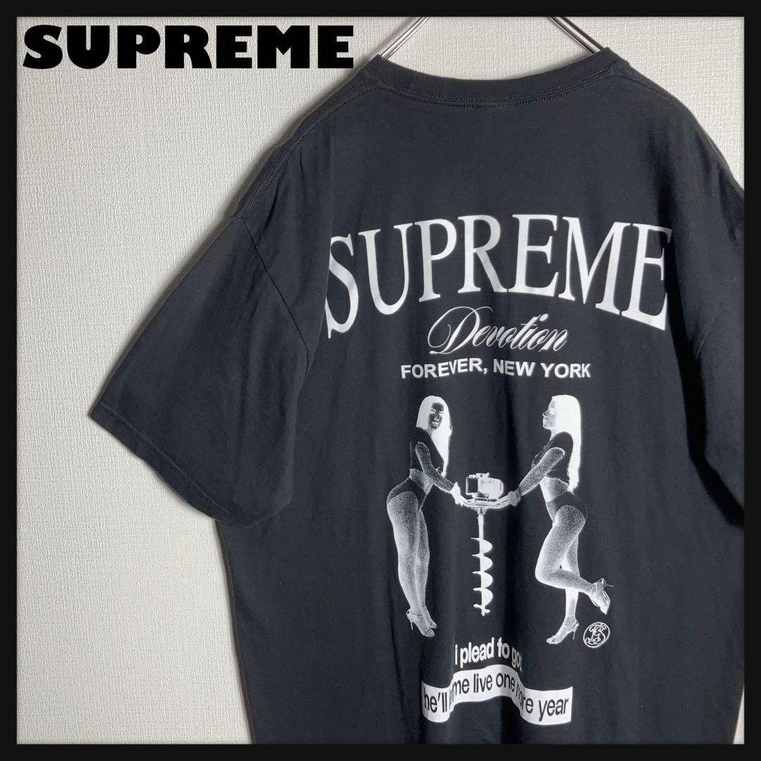 美品】SUPREME Tシャツ ビッグロゴ プリント 黒 XL - メルカリ