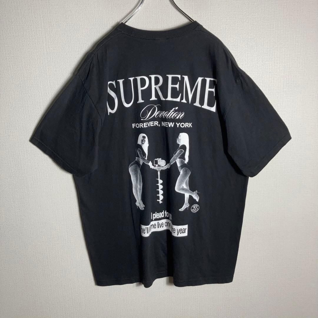 美品】SUPREME Tシャツ ビッグロゴ プリント 黒 XL - メルカリ