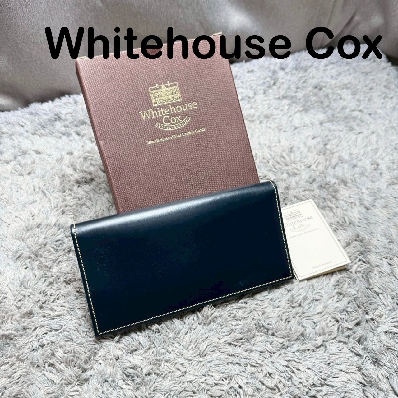 Whitehouse Cox レザー長財布　ネイビー Whitehouse Cox ホワイトハウスコックス 長財布 レザー ネイビー
