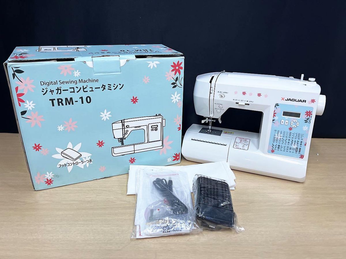 現状品】 JAGUAR ジャガー コンピューターミシン （未使用フットペダル 