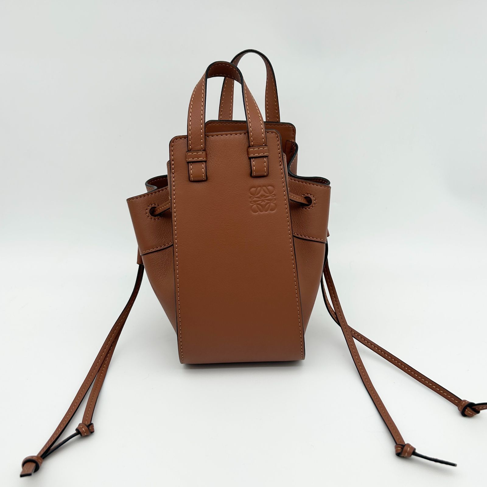 LOEWE （ロエベ）ハンモック ミニ 2WAY グレージュ レディース レザー 