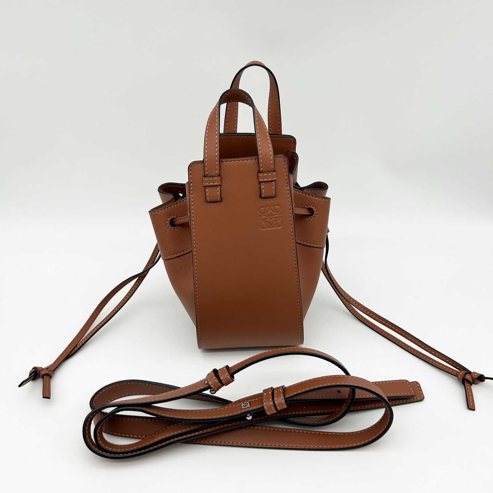 LOEWE （ロエベ）ハンモック ミニ 2WAY グレージュ レディース レザー 