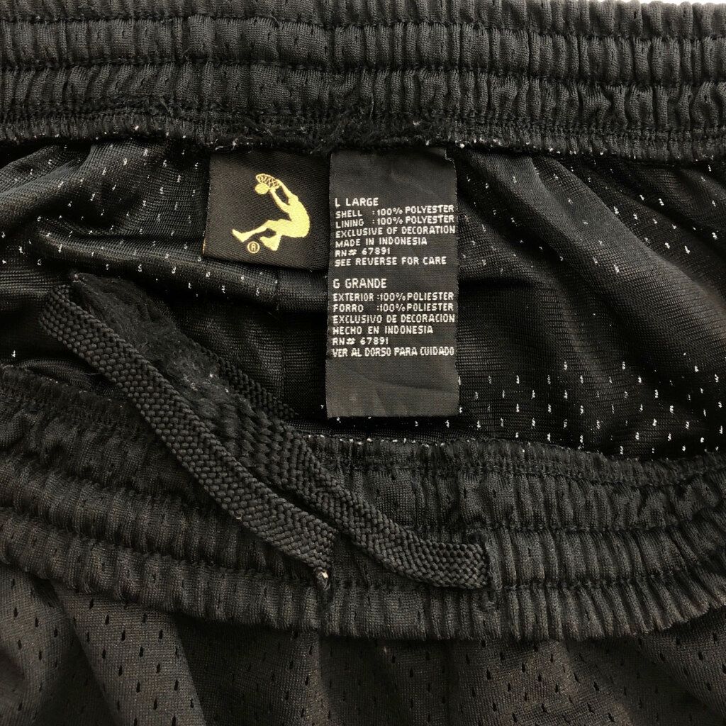 SHAQ シャック シャキール・オニール トラックパンツ バスケ ブラック(メンズ L)中古 古着 X5990 パンツ SHAQ シャック シャキール・オニール トラックパンツ バスケ