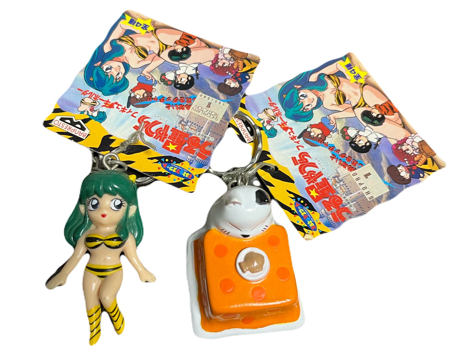 うる星やつら　フィギュアキーホルダー　ラムちゃん　コタツネコ　レトロ　90s とるとるマスコット　タグ付き新品　セット売り