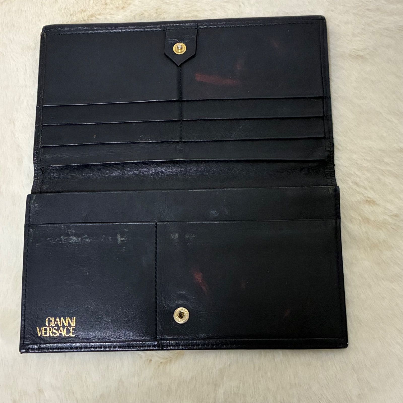 ジャンニヴェルサーチェ Gianni Versace バロックレオパード PVCレザー 