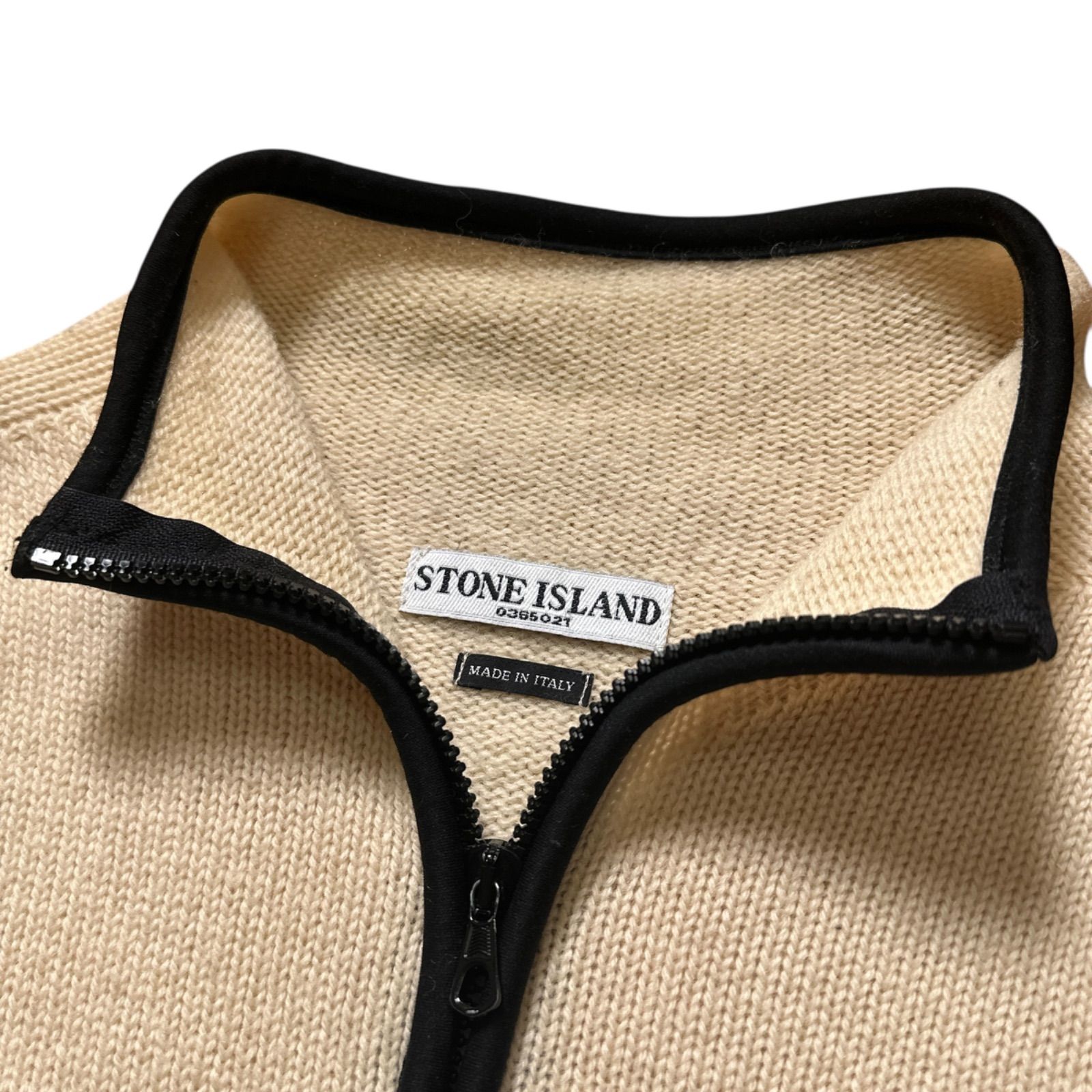 STONE ISLAND 90s～00s ストーンアイランド ハーフジップ ニット