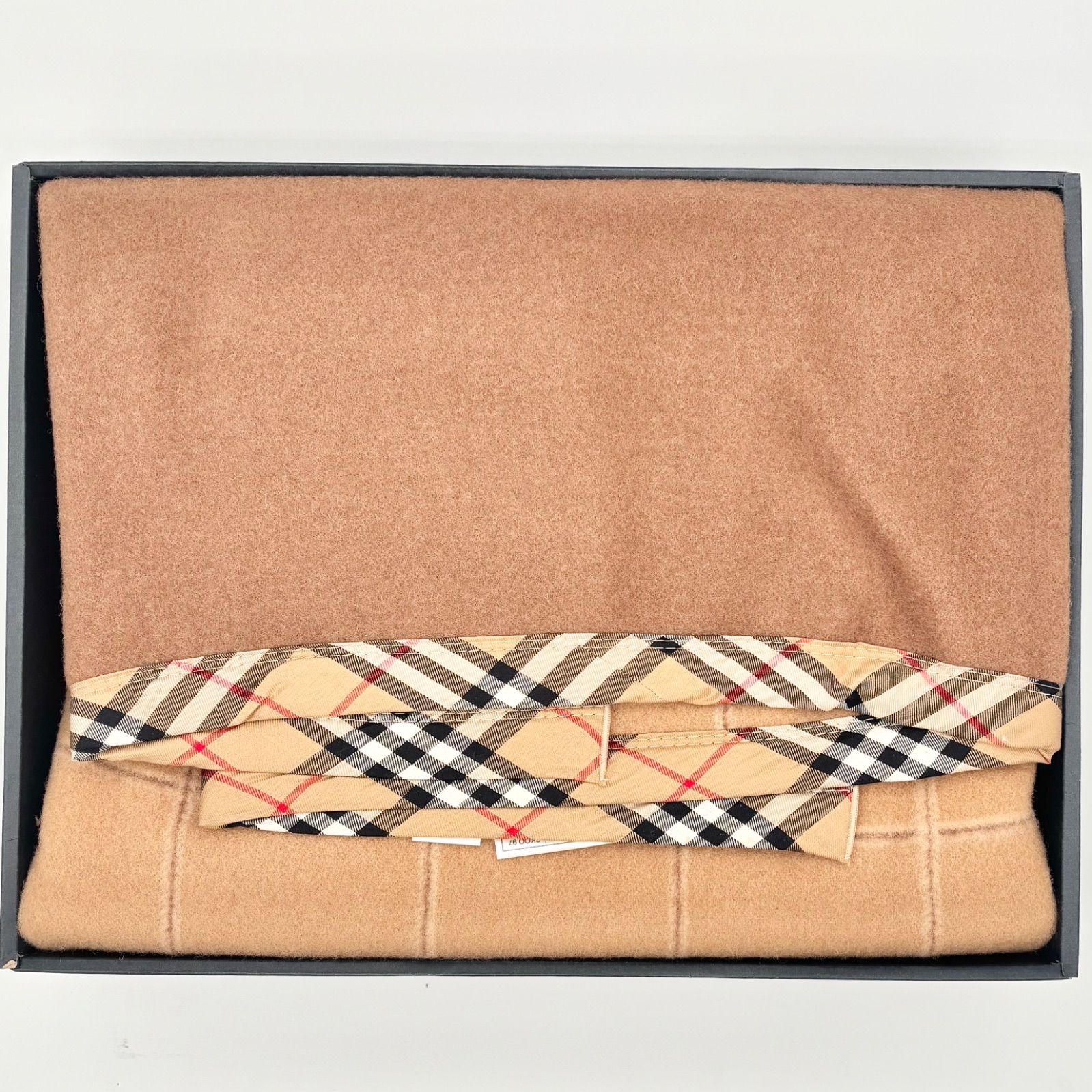未使用品】Burberrys 西川産業 純毛毛布 140×200cm ウール100％ 日本製