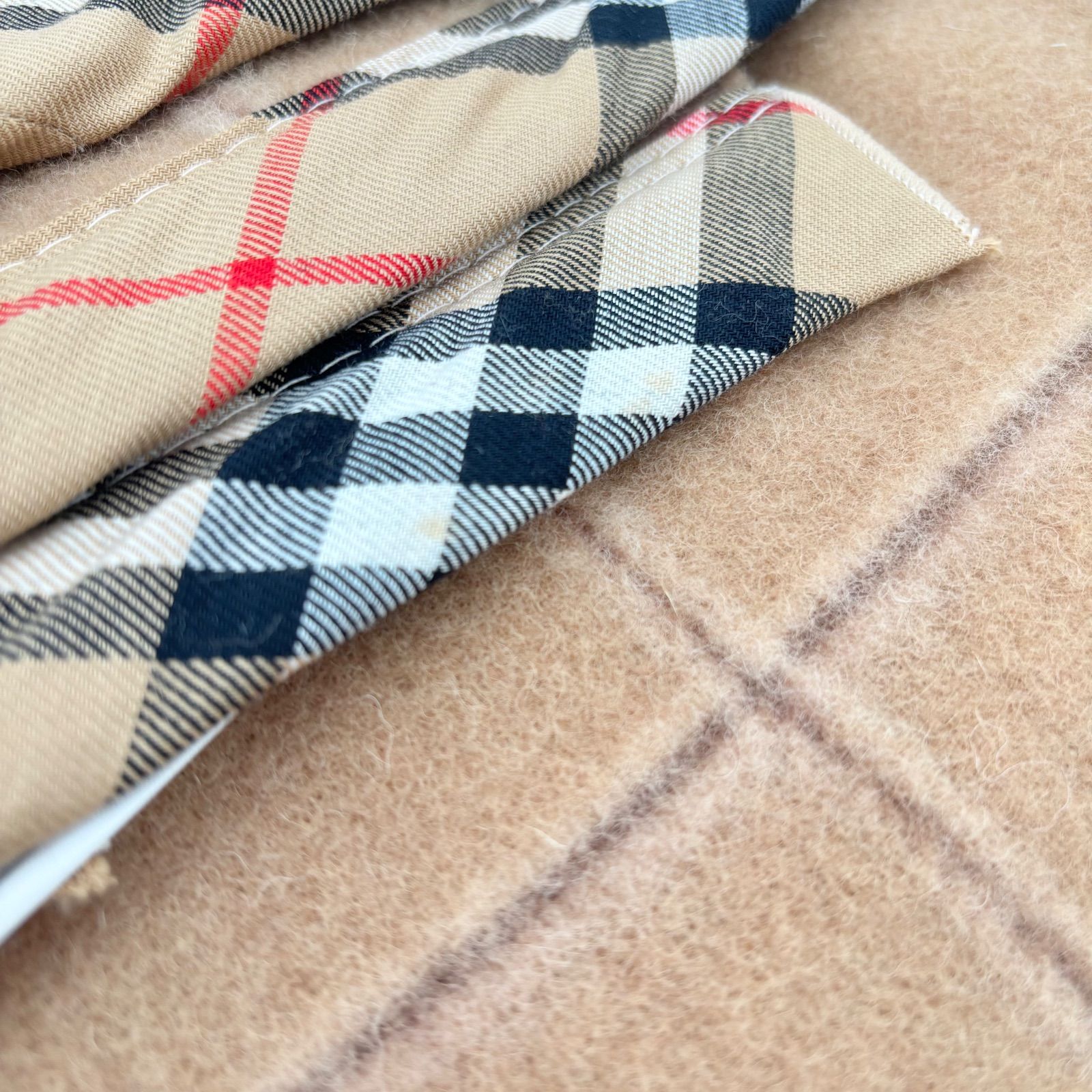 未使用品】Burberrys 西川産業 純毛毛布 140×200cm ウール100％ 日本製