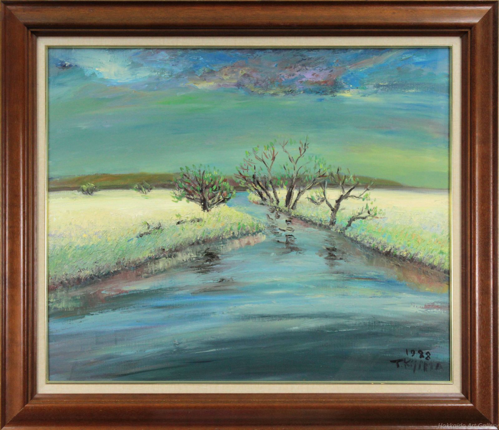 木島務 「風景」 油絵・油彩画 絵画 - メルカリ