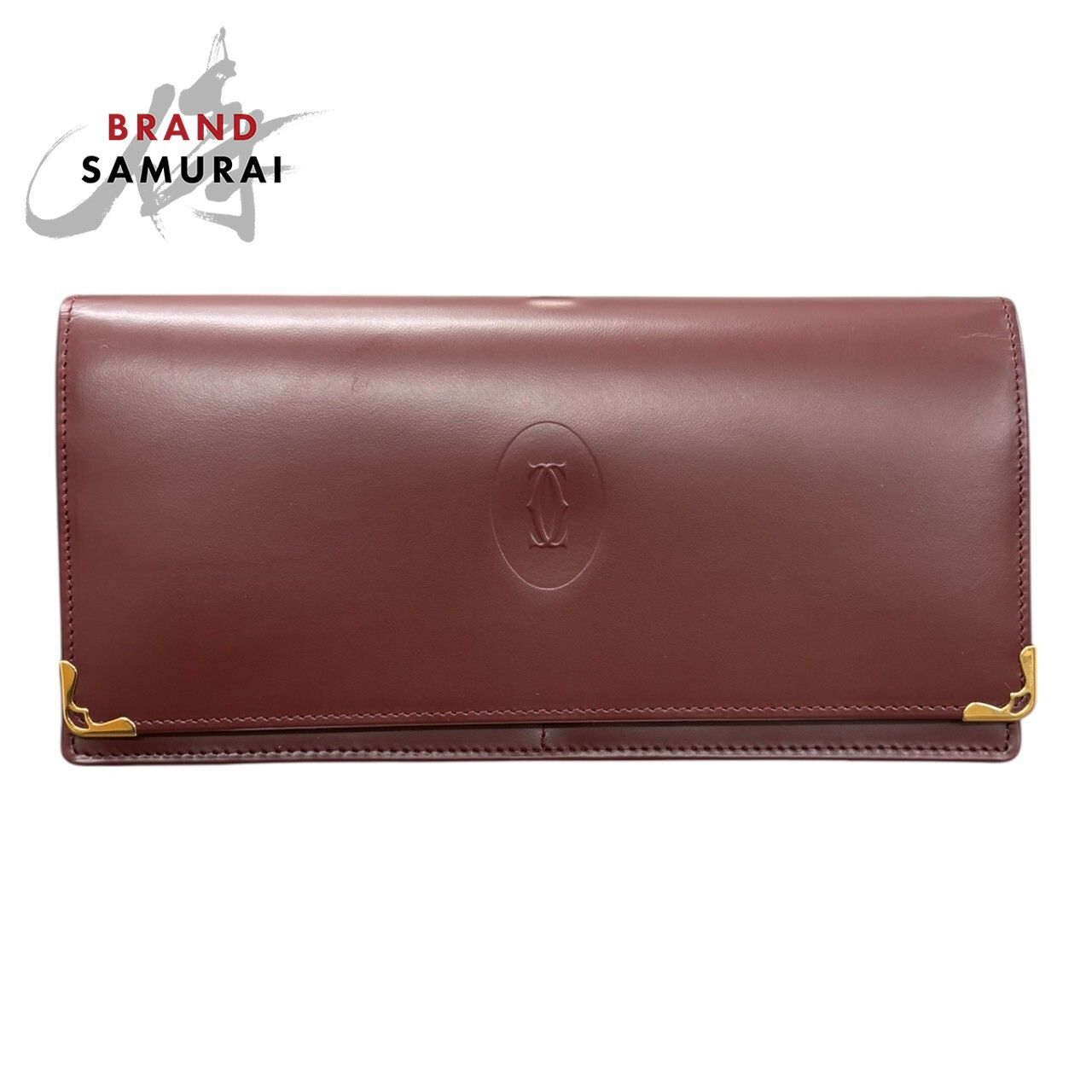 超美品 CARTIER カルティエ マストライン ワインレッド ゴールド金具 