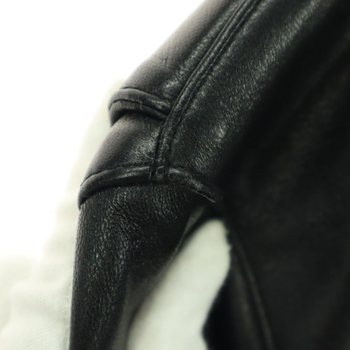 MEN'S MELROSE メンズメルローズ 長袖 レザー シングルライダース