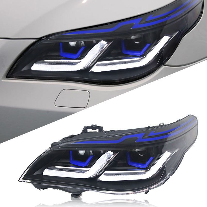 送料無料 BMW 5シリーズ E60 セダン 2003-2010 年式 用 LEDヘッド 
