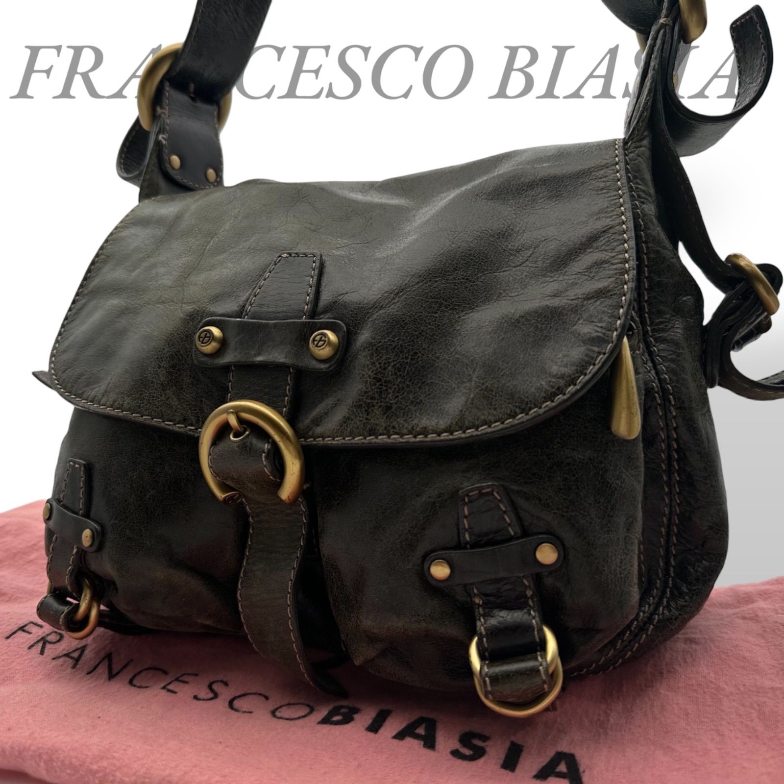 B4899】 FRANCESCO BIASIA フランチェスコビアジア ワン ショルダー 