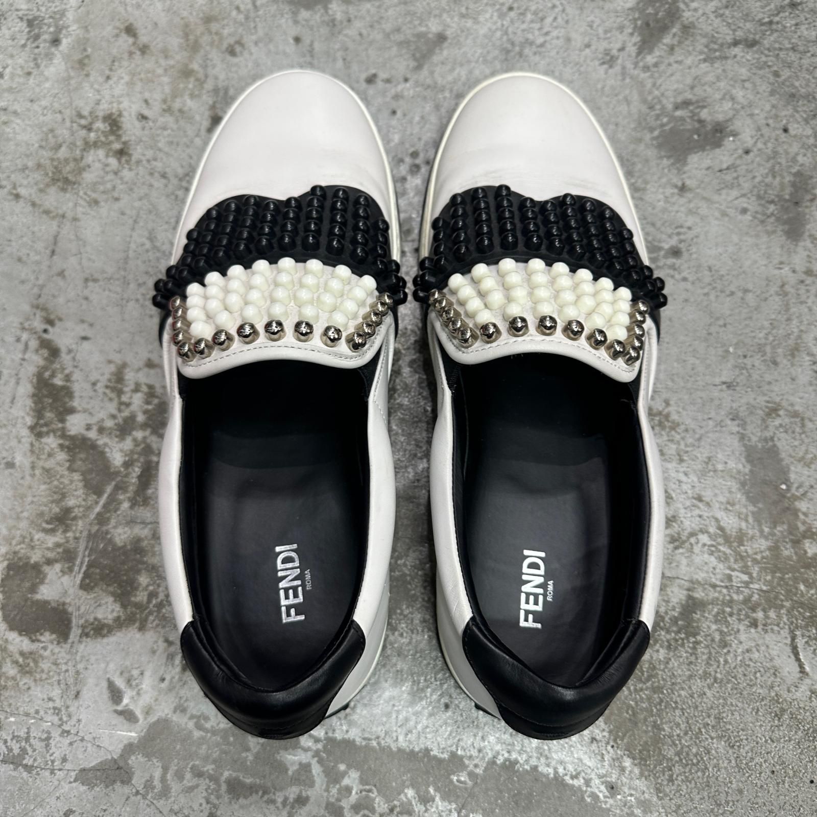 FENDI × Karl Loves スタッズ スリッポン スニーカー フェンディ