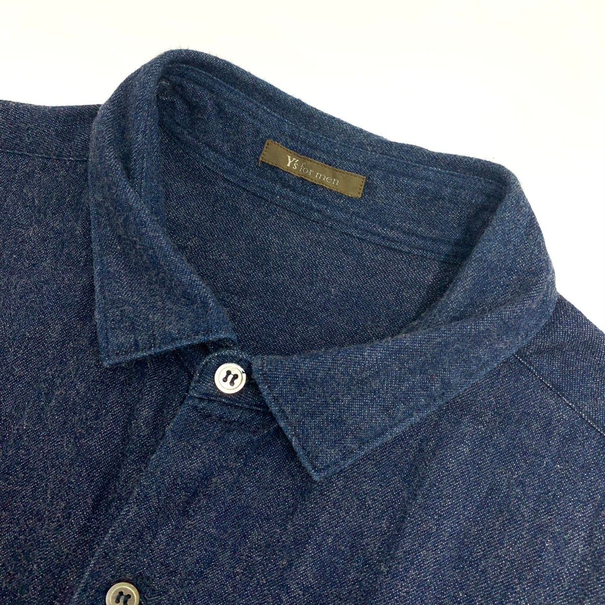 トップス Y's for men ワイズフォーメン デニムギャザーシャツ サイズ