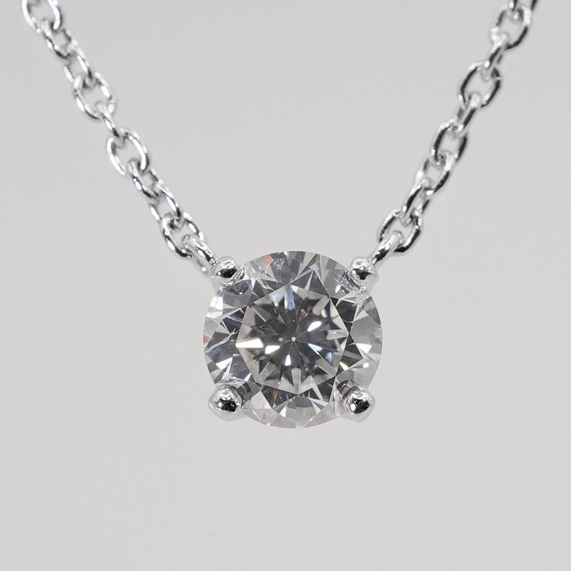 ヴァンドーム青山 0.27ct キャトル ネックレス 一粒ダイヤ/24
