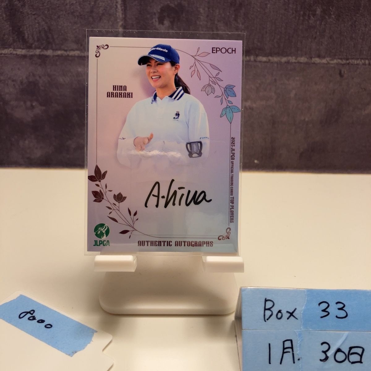 2025 EPOCH Top Players 新垣比菜 Hina Arakaki 66/73 直筆サインカード JLPGA 女子プロゴルフ カード