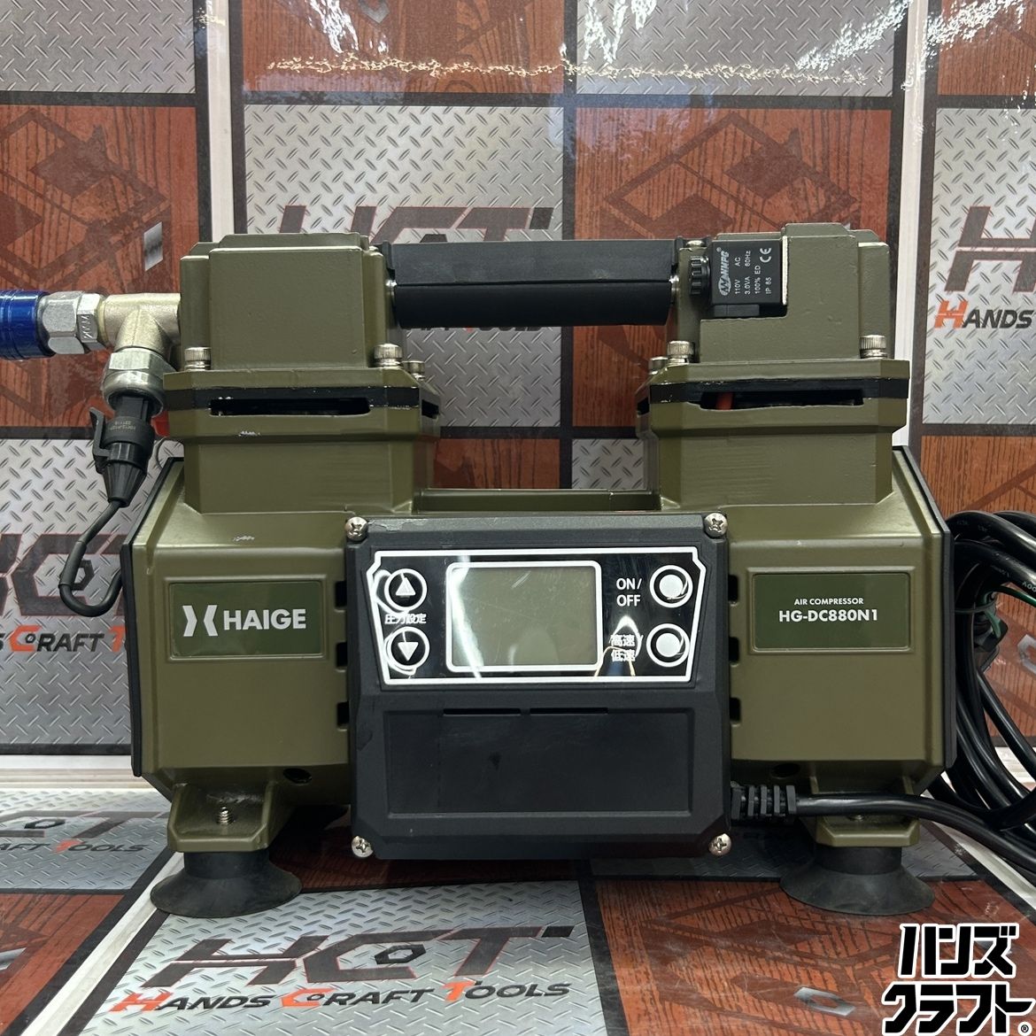 ◇【中古】ハイガー HG-DC880N1 エアーコンプレッサー タンクレス