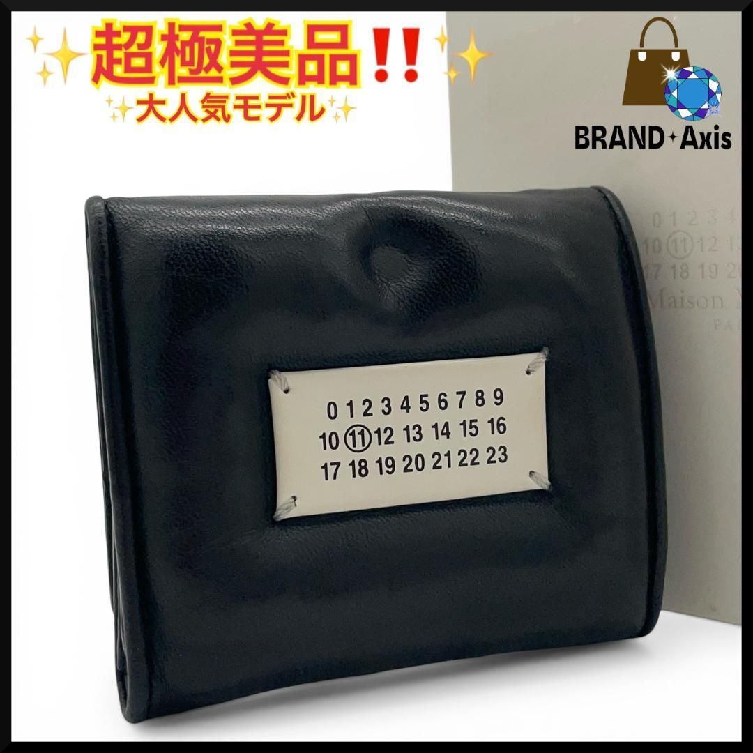 美品⬛︎メゾンマルジェラ⬛︎グラムスラムウォレット⬛︎三つ折り財布⬛︎カレンダーロゴ 超極美品】メゾンマルジェラ Maison Margiela 三つ折り財布 グラム