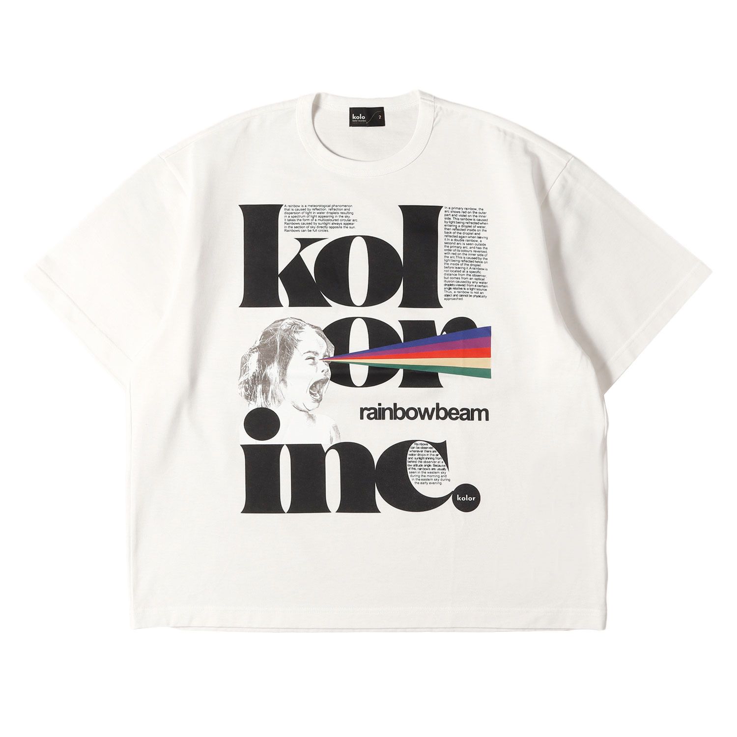 美品】kolor カラー Tシャツ ホワイト 白 サイズ:2 | 21SS クリア 