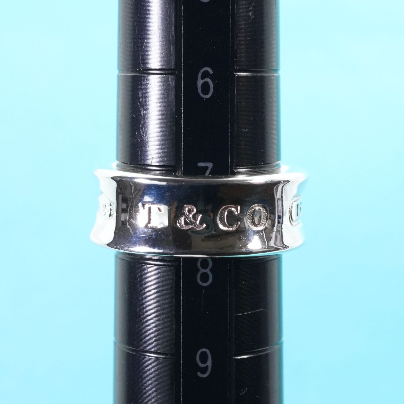 極美品7.5号ティファニー 1837 ナロー ミディアム リング/25-2977