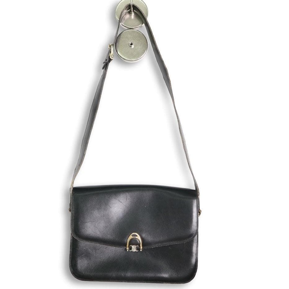 希少】CELINE セリーヌ ヴィンテージ ゴールド金具 馬蹄金具 
