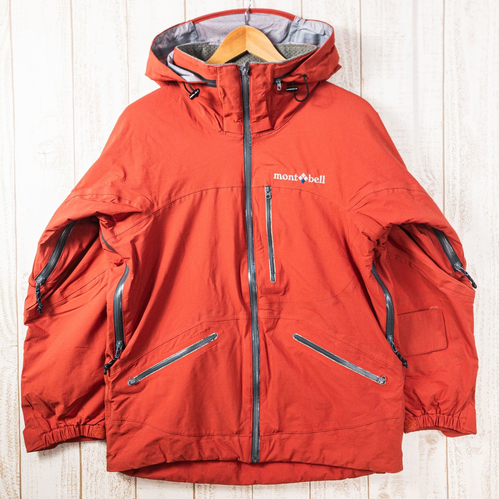 mont-bell パウダーステップ パーカ Men S オレンジ モンベル パウダー