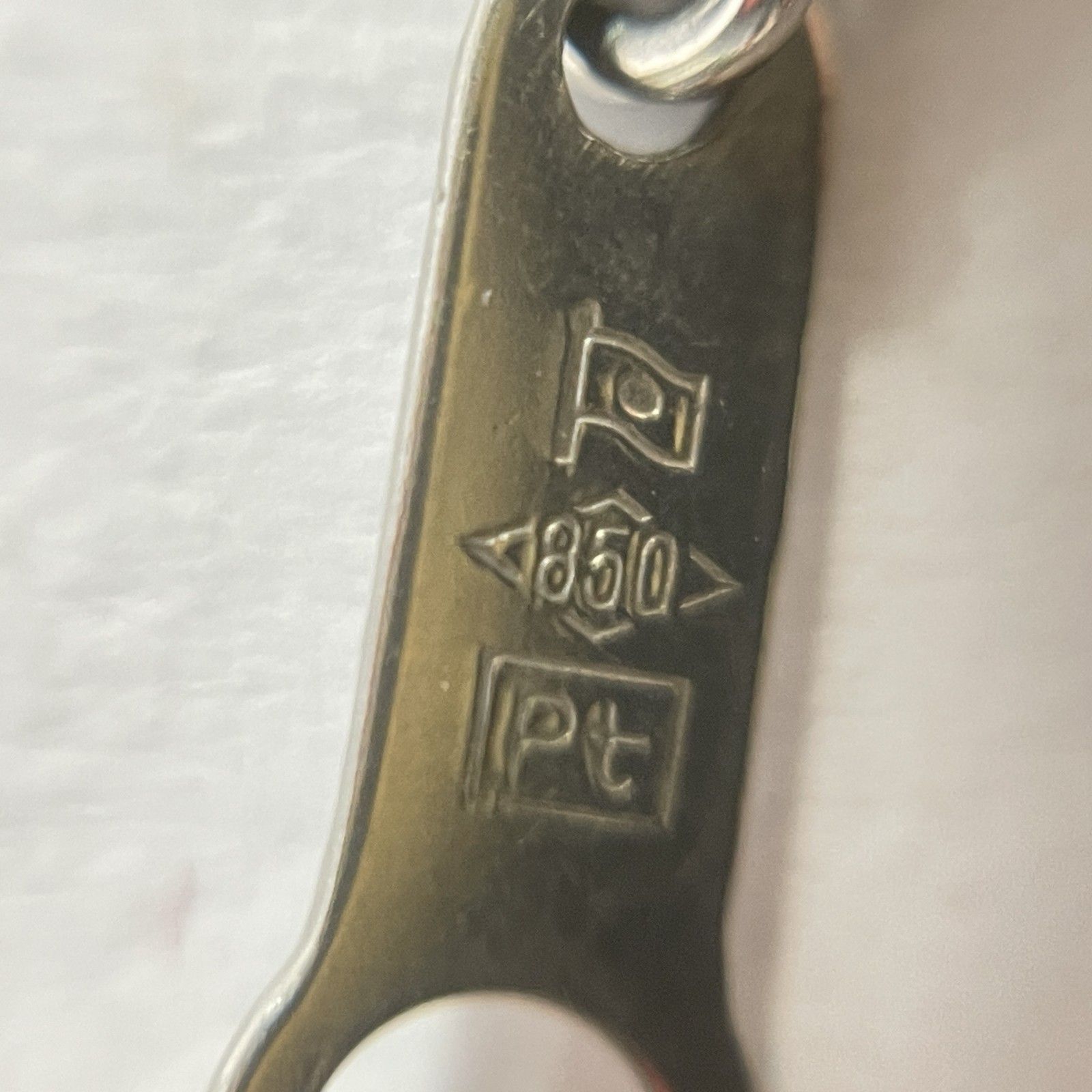 ☆ Pt850/Pm850刻印 プラチナ ロングデザインチェーンネックレス 