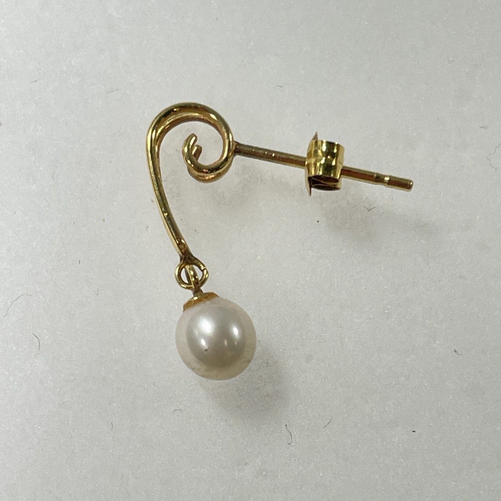 ☆ PK18刻印 18金 イエローゴールド ポスト キャッチ 片耳ピアス 3点 