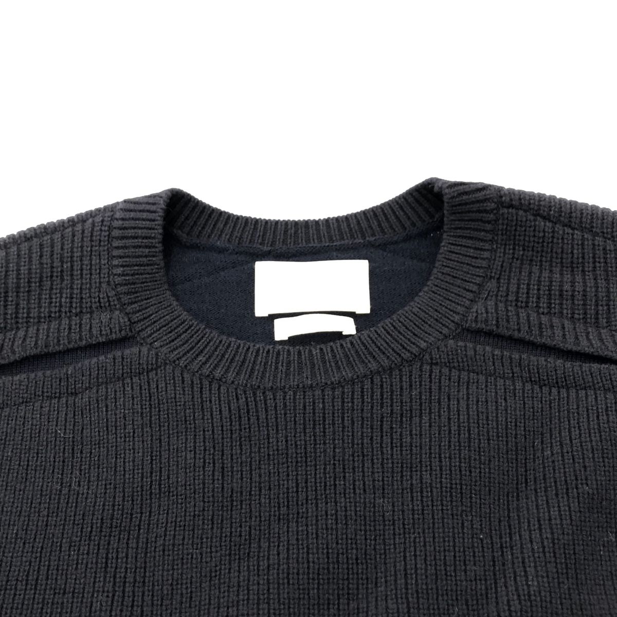 22AW Yoke broken crew neck Dark Navy ニット