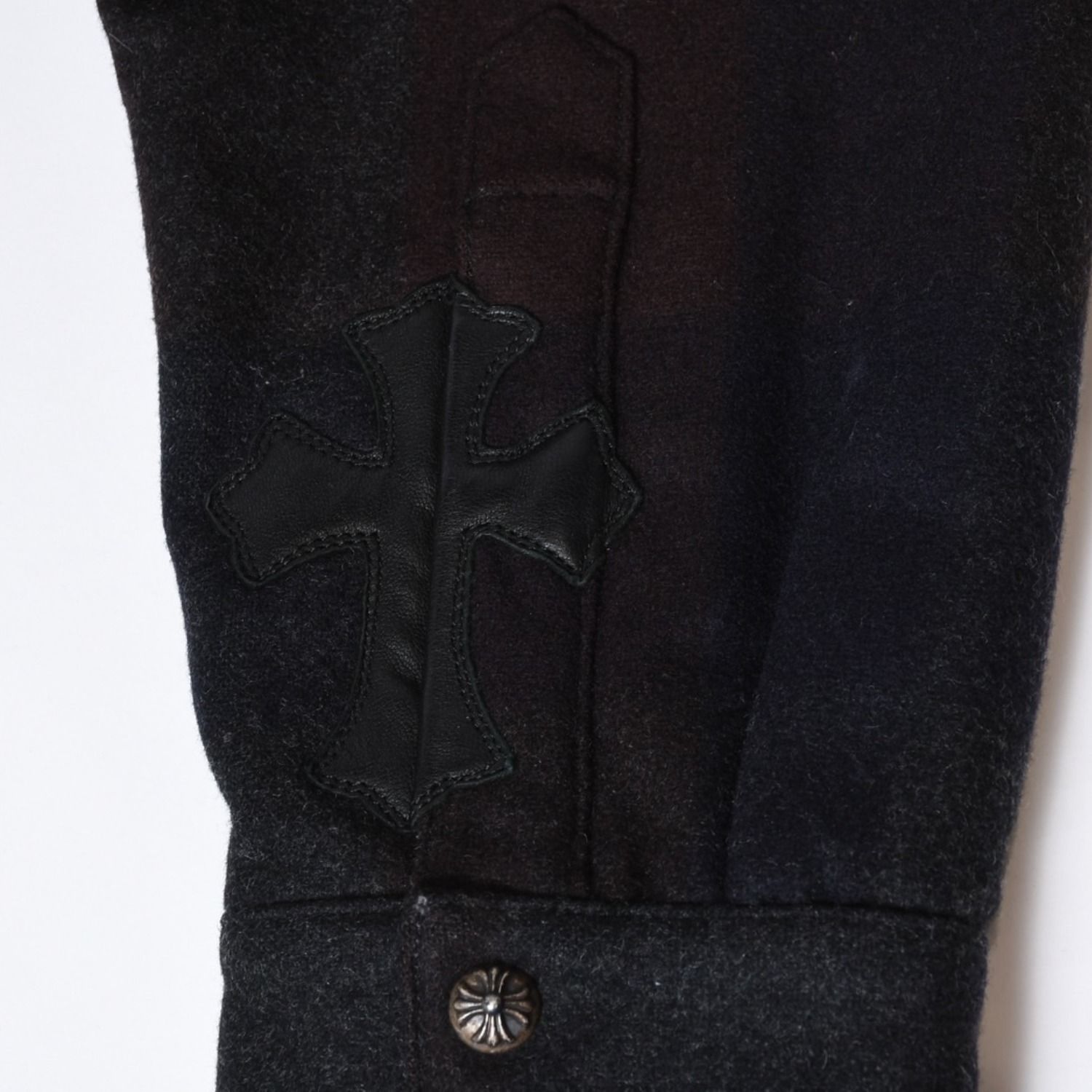 極美品 CHROME HEARTS クロムハーツ チェック CPO 長袖ネルシャツ