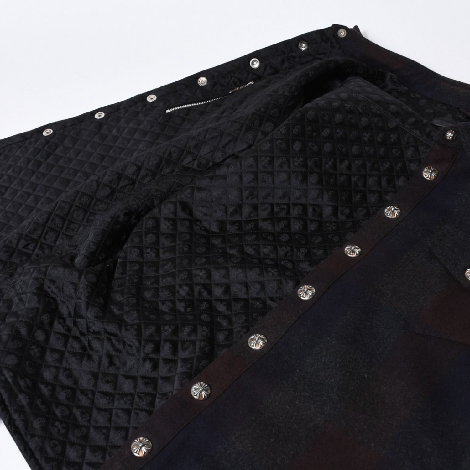 極美品 CHROME HEARTS クロムハーツ チェック CPO 長袖ネルシャツ