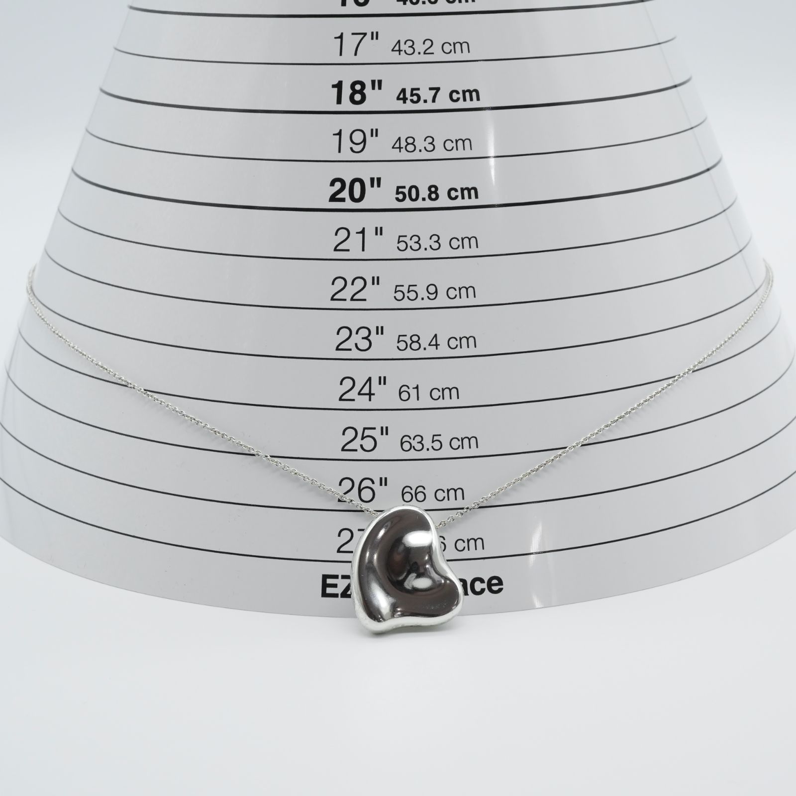 特大ティファニー ラージ フルハート ロングネックレス 60cm/25-2817