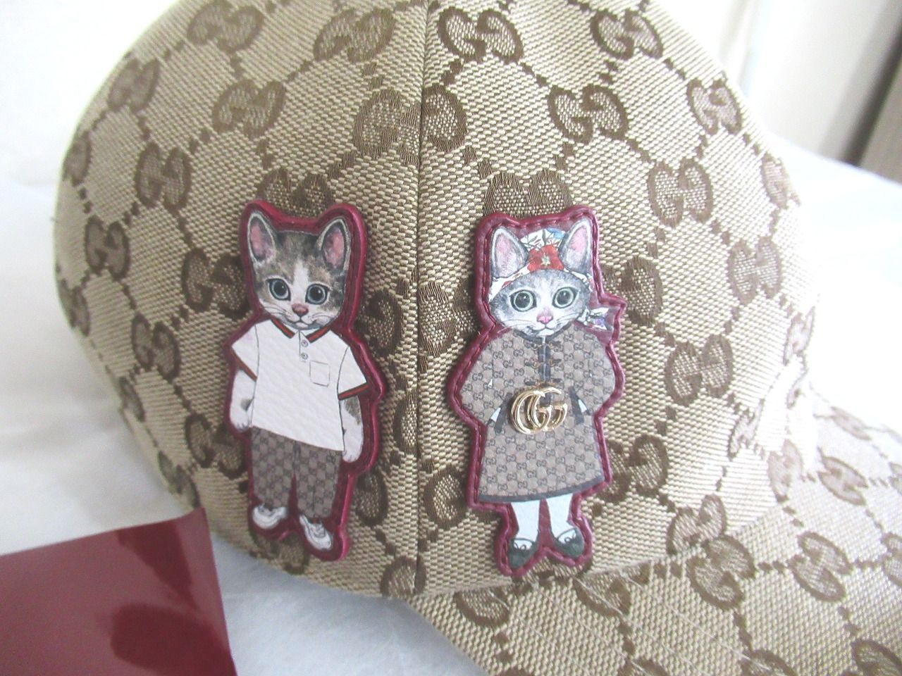 美品☆GUCCI×ヒグチユウコ グッチ GGキャンバス ベースボールキャップ 