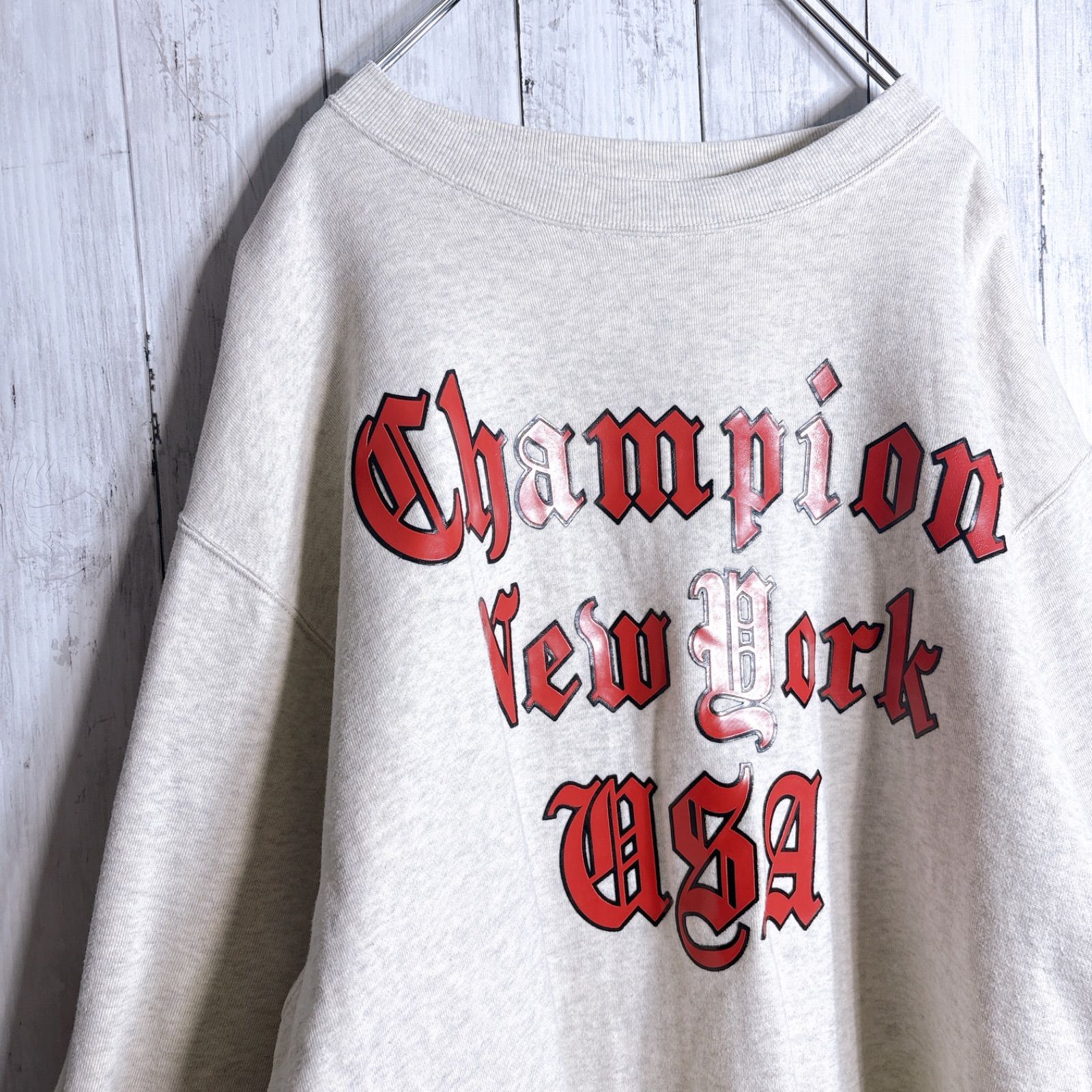 国内正規品】チャンピオン Champion オートミール USAロゴ スウェット 