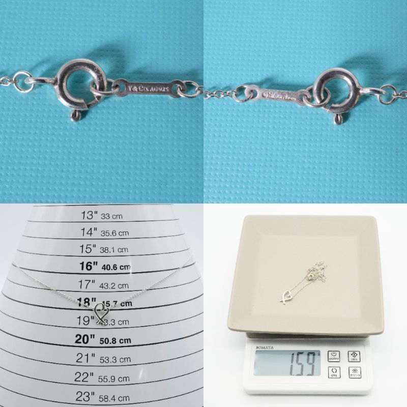 極美品 ティファニー ミニ ラビングハート ネックレス シルバー/25