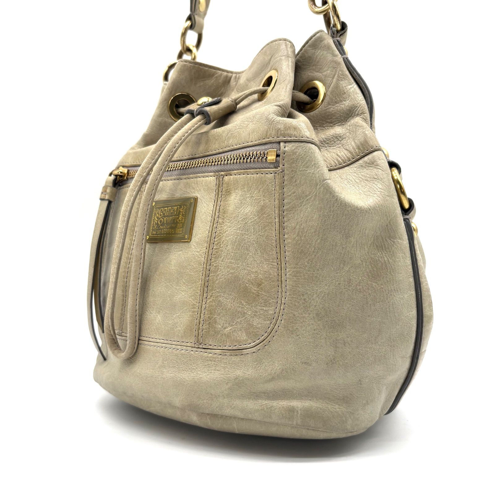 COACH y2k Poppy Leather Cinch shoulderbag コーチ ポピーレザー 