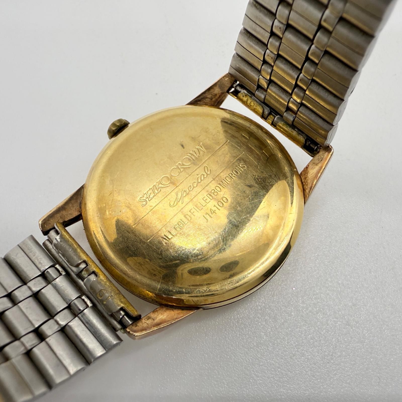 SEIKO セイコー クラウン J14100 シルバー 手巻き メンズ 腕時計 