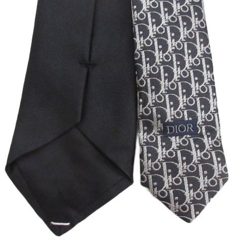 Dior ディオール　ネクタイ　トロッター　オブリーク　ブラック ディオールオム Dior HOMME オブリーク トロッター ネクタイ