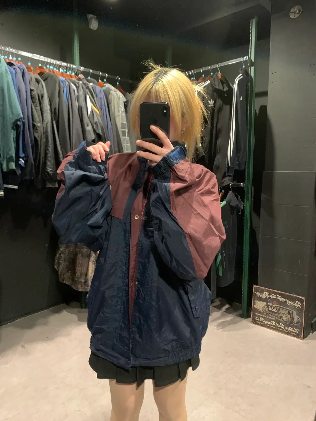 717) NIKE ナイキ ウィンドブレーカー ジップアップ アウター バーガンディ